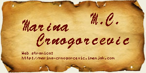 Marina Crnogorčević vizit kartica